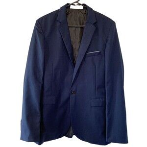 David.Ann Navy Blue Sportscoat Blazer Mens Medium One Button Vented New w/o Tag